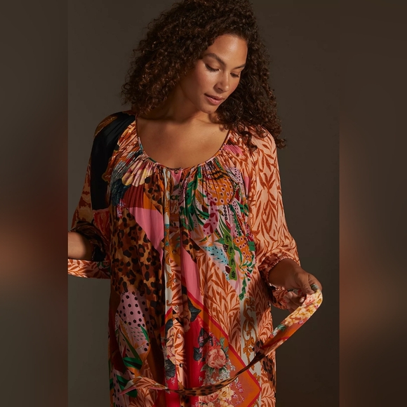 Anthropologie Geisha Designs Collage Midi Dress - Picture 6 of 6